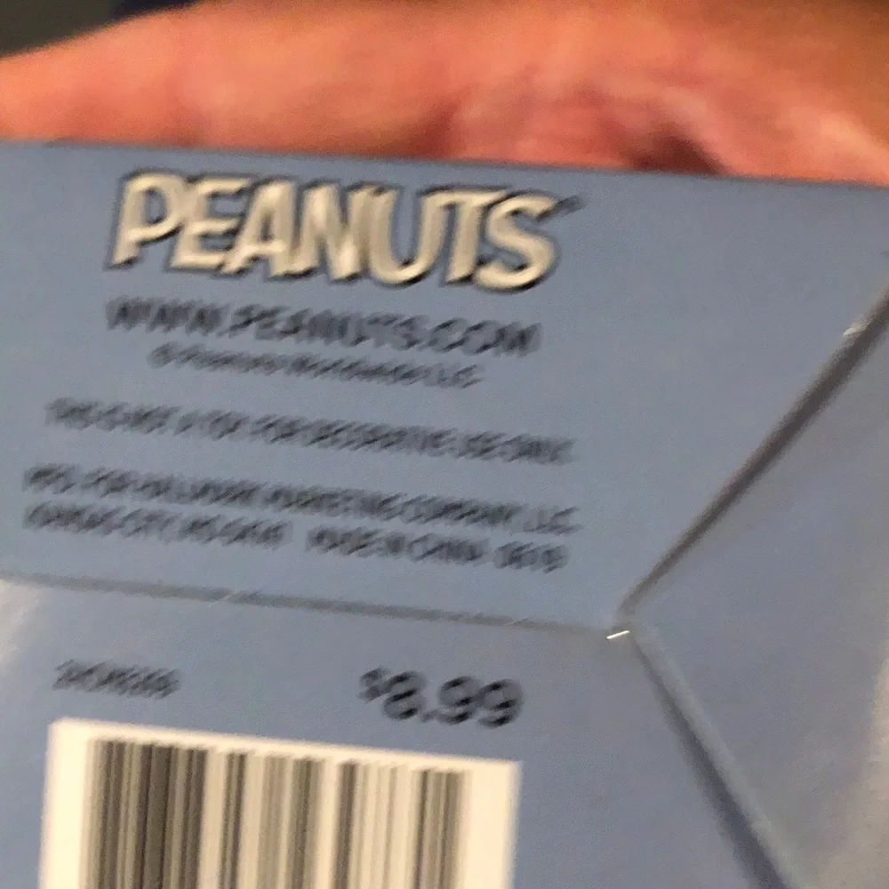Peanuts Light Blue Box with Cream Accent